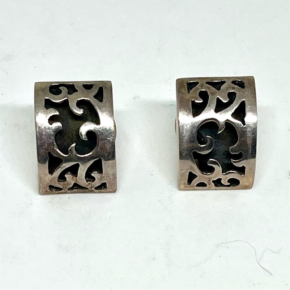 Vintage 925 ANM Open Scroll Earrings